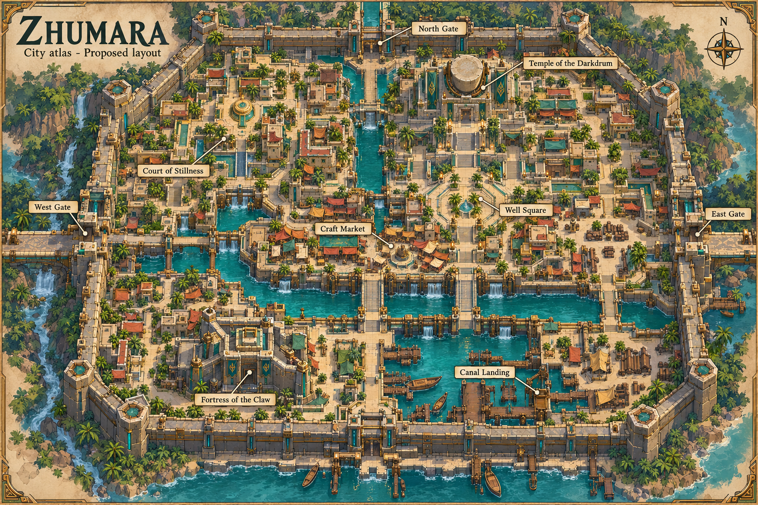 Zhumara — City map