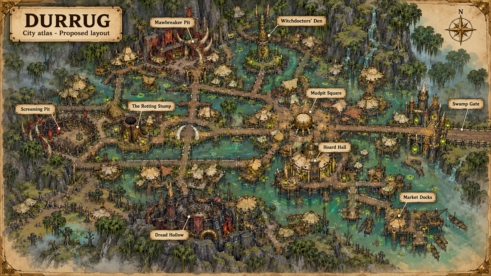 Durrug — City map